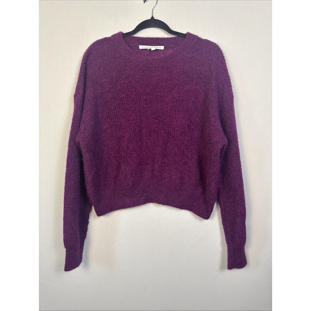 Veronica Beard Sweater Womens Small Mohair Alpaca Pullover Crew Blue